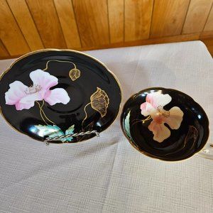 Vintage Trimont China Made in Occupied Japan Floral Gold Trim Pink-Item #465